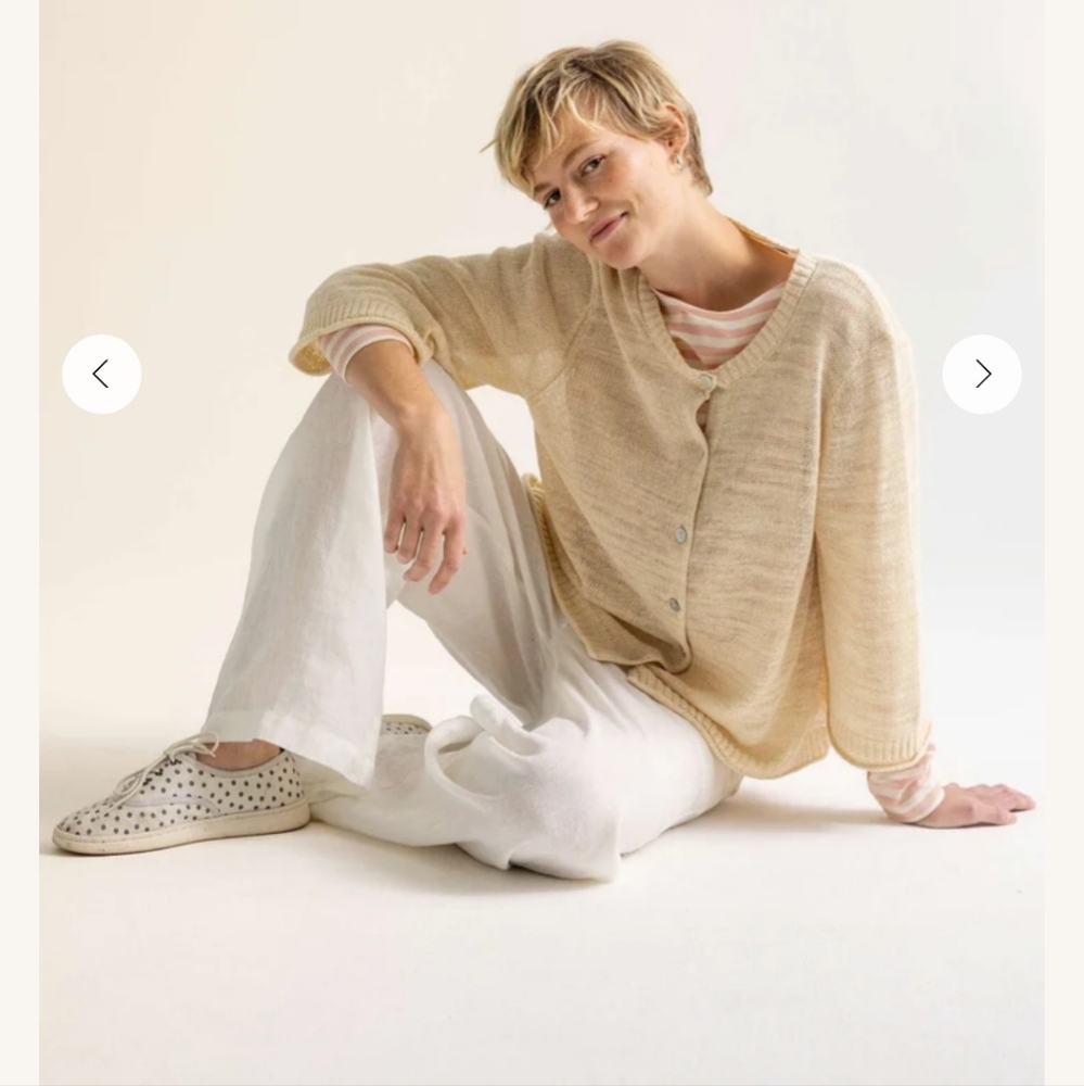 NWT Gudrun Sjoden Linen Wide Leg Pants L
